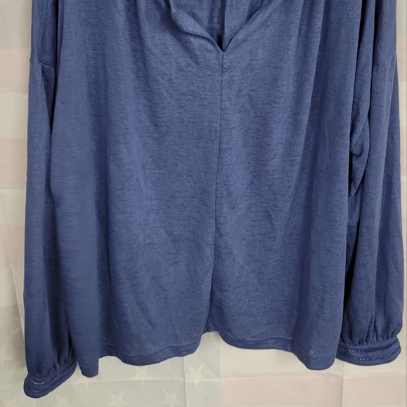 Old Navy Size XL Brushed Sweatery Peasant Top Blue Slate - Picture 4 of 4